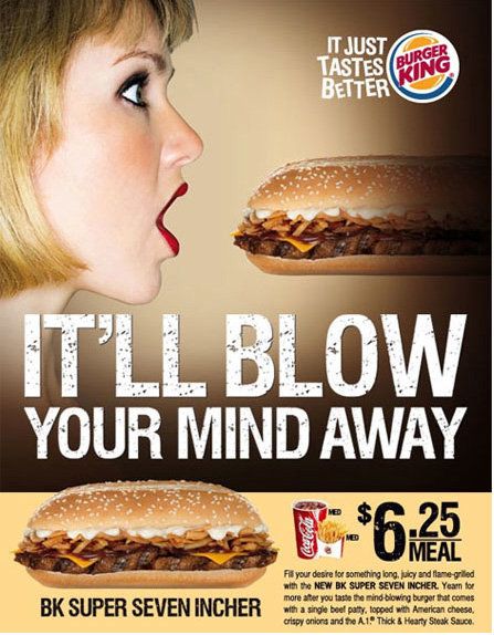 Burger Kings Seven Incher Sex Ad Hits New Low In Advertising 