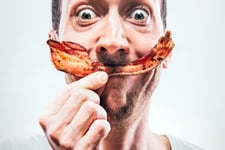 Man holding bacon